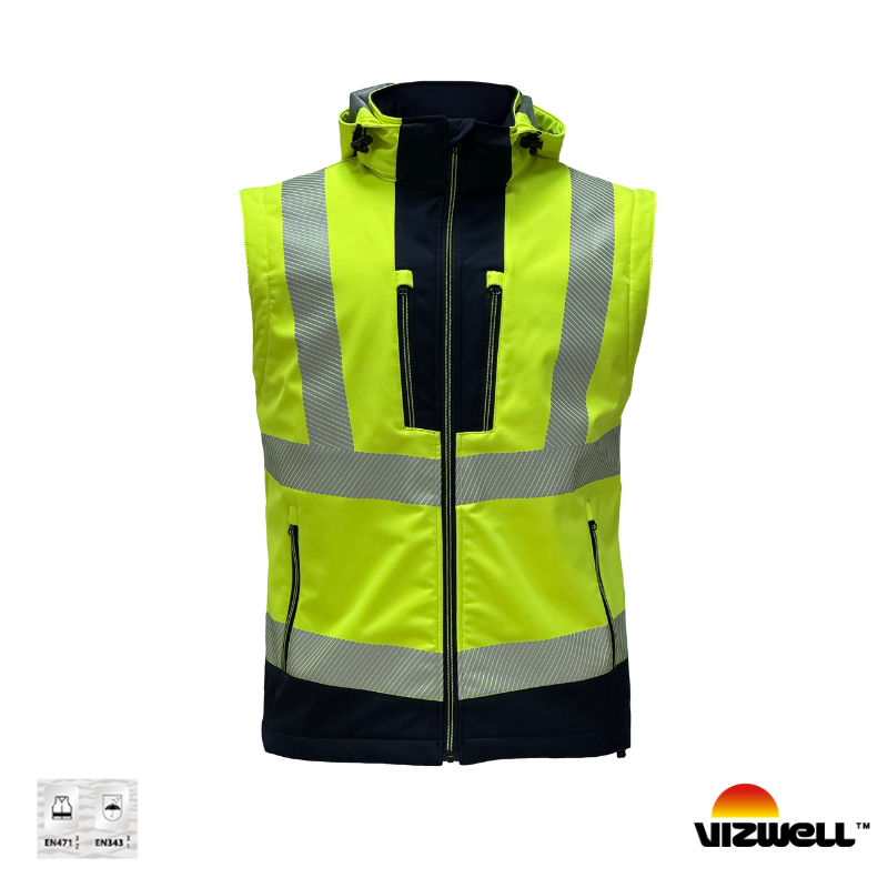VIZWELL™ VWJK521 - Reflektörlü Ripstop Softshell Model Teknik Mont