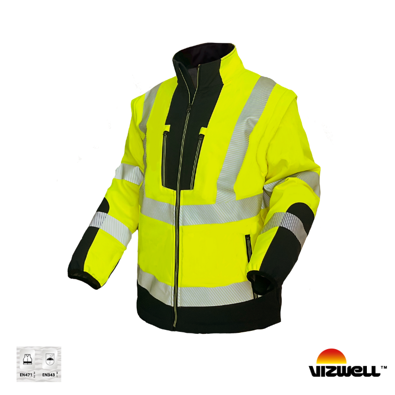 VIZWELL™ VWJK521 - Reflektörlü Ripstop Softshell Model Teknik Mont